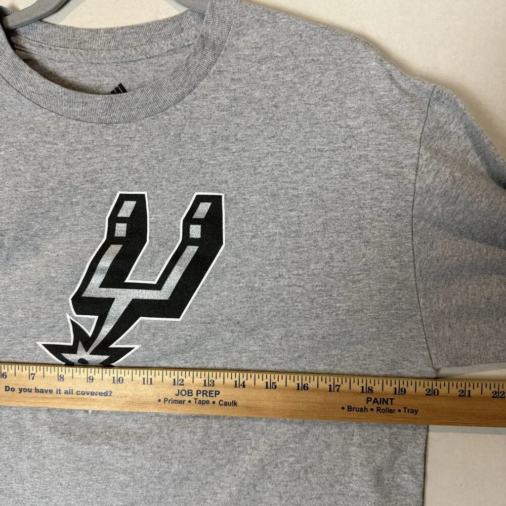 Adidas San Antonio Spurs Sweatshirt Men Medium Gray #2 Kawhi Leonard Long Sleeve